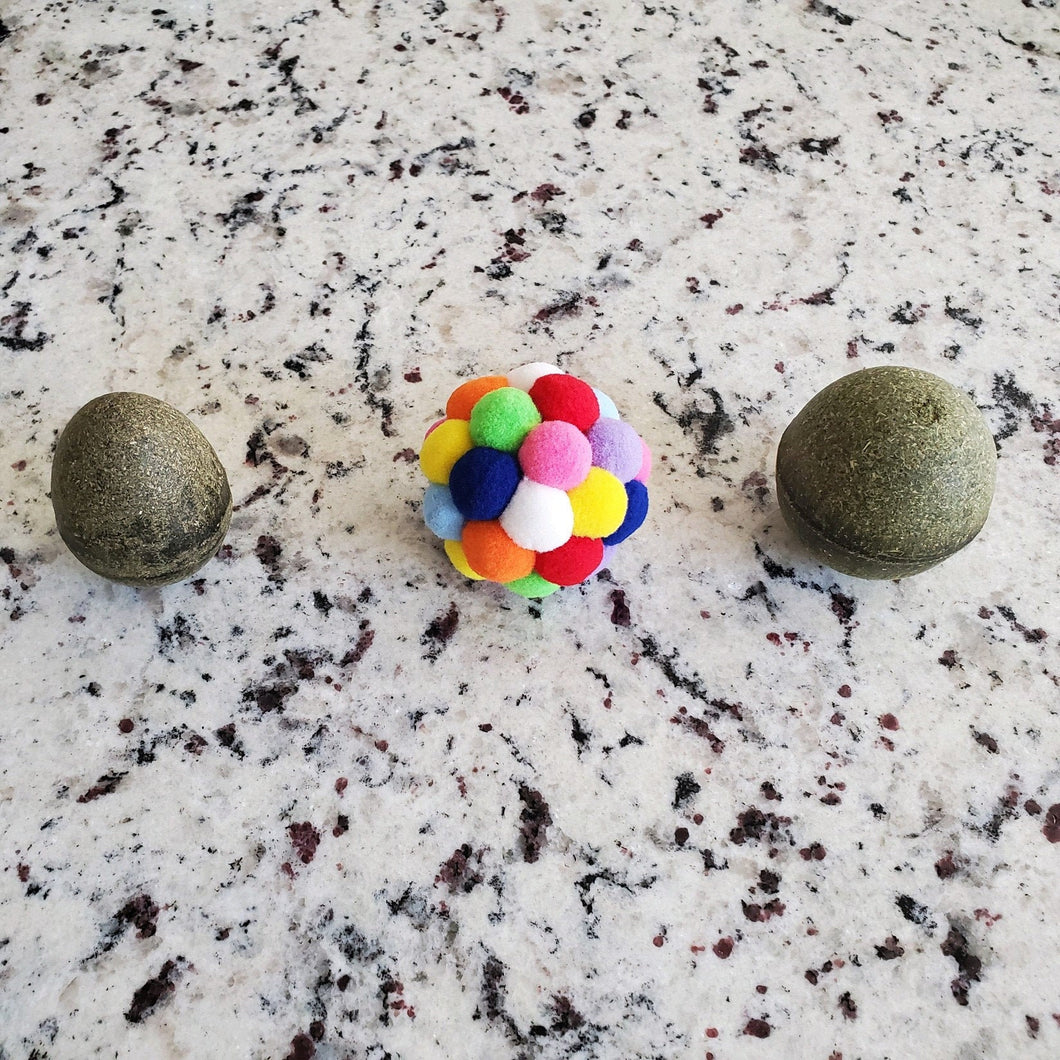 Catnip Egg, Colorful Catnip Ball & Catnip Ball (Combo) for Cats - Cat Lover Gift